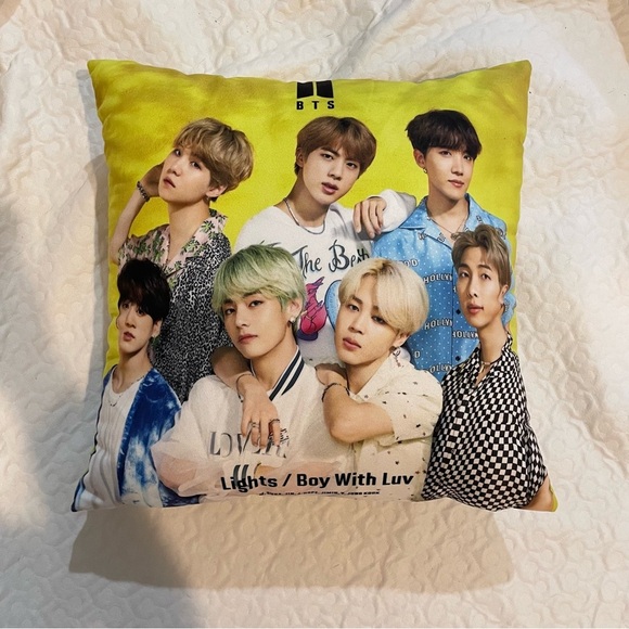 BTS Lights / Boys with Luv Decorative Throw Pillow RM Suba Jin J-Hope Jimin V - Picture 1 of 8